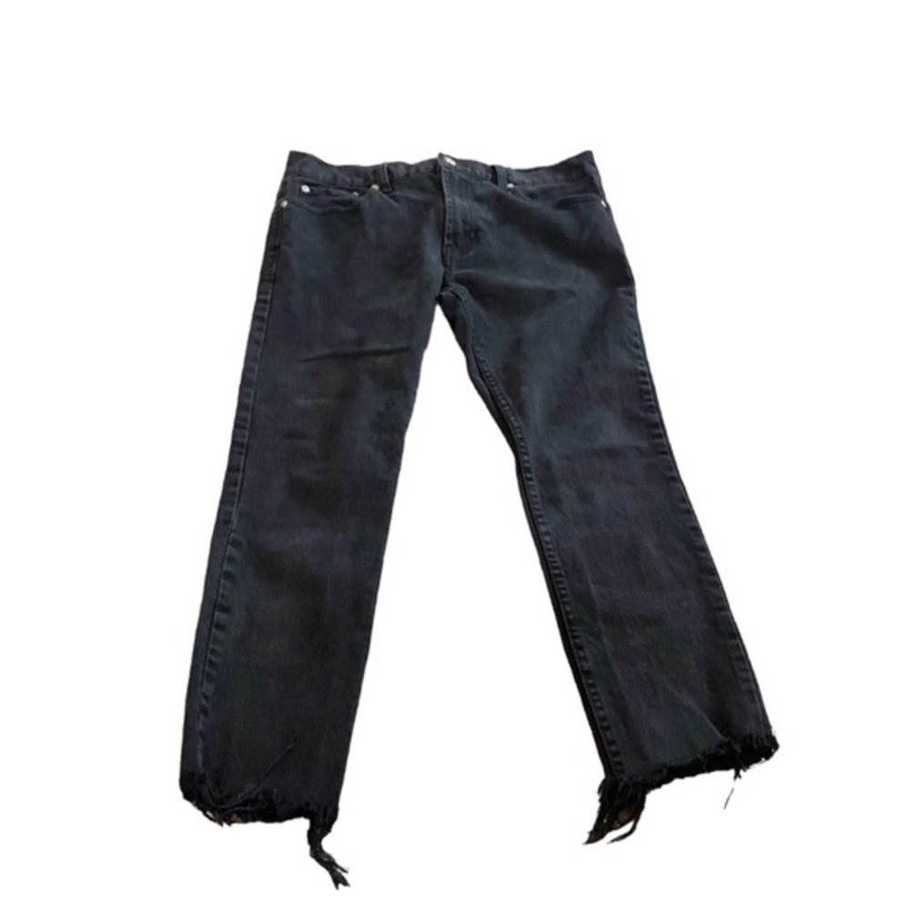 PacSun‎ Men’s Comfort Stretch Skinny Medium Wash Frayed Hem Jeans Size 32x30